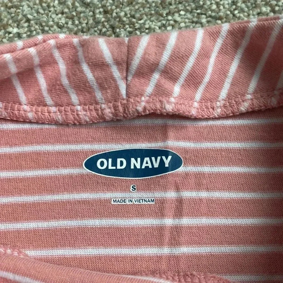 Old Navy Pink and White Striped Halter Sleeveless Tank Top Size S - Picture 3 of 5